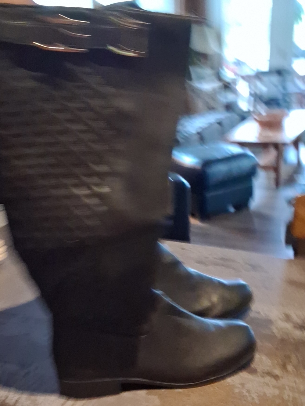 Men's Black Tall Leather Boots - Classic Riding Style